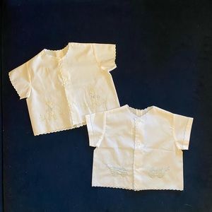 NWT 3 month Hand-Embroidered Diaper Shirts from Auraluz (giraffe and truck)